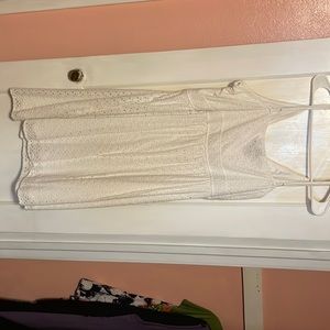 White eyelet lace dress